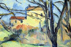 05B Trees and Houses Near the Jas de Bouffan Close Up - Paul Cezanne 1885-86 - Robert Lehman Collection New York Metropolitan Museum Of Art